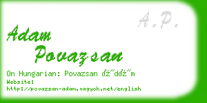 adam povazsan business card